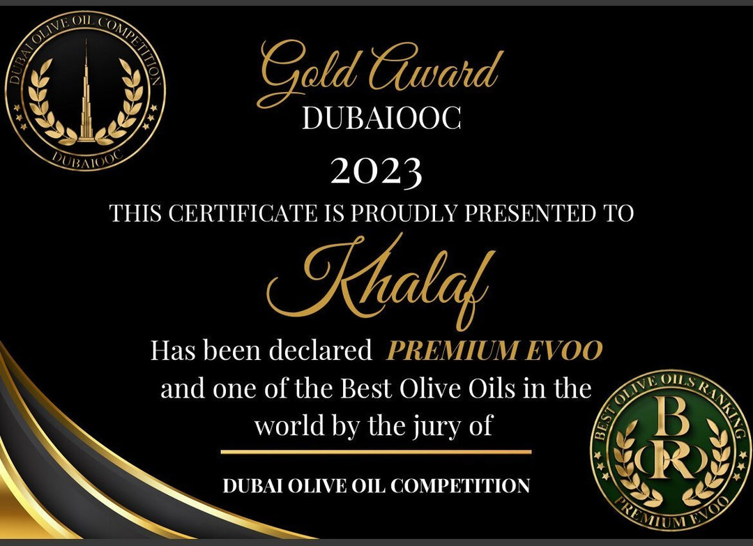 Khalaf EVOO Awarded 2023 Gold Medal in DubaIOOC